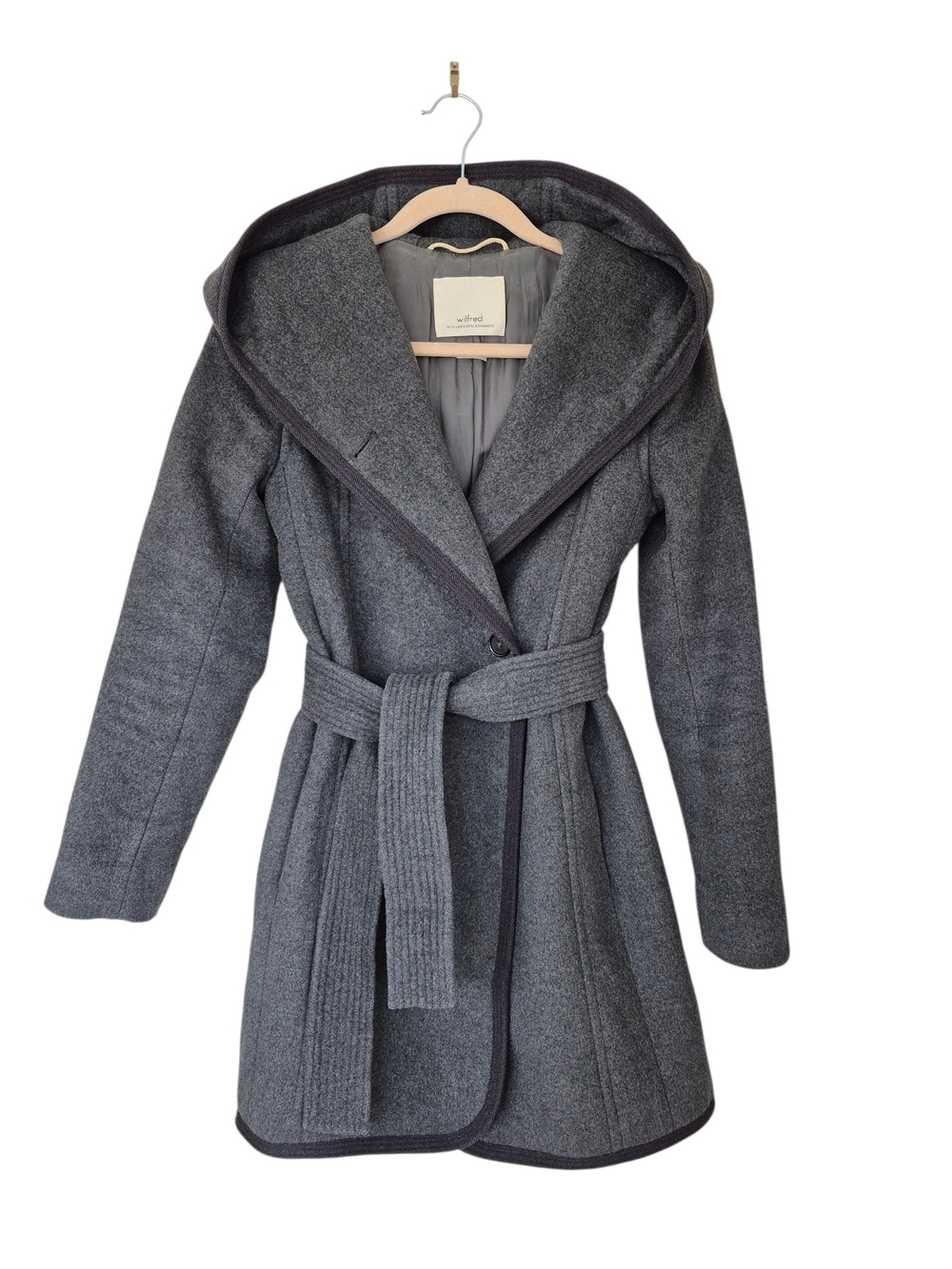 Wilfred Borda Wool Blend Coat Gray XXS AS IS